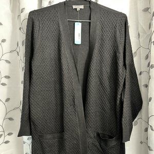 Evolution by Cyrus Conolly Textured Open Cardigan Size 2X